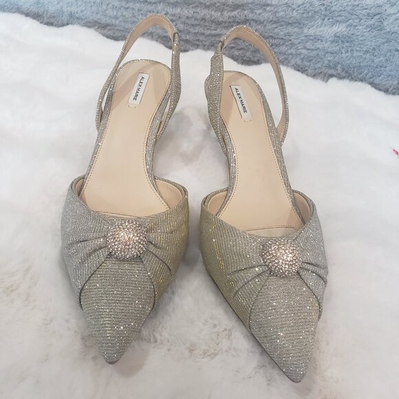Alex Marie Allyn Shimmer Rhinestone Slingback Dress Pumps Women's Size 8, 10, 11 - Picture 7 of 7